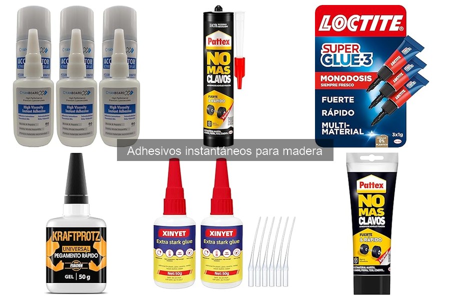 Alternativas efectivas a adhesivos instantáneos para madera