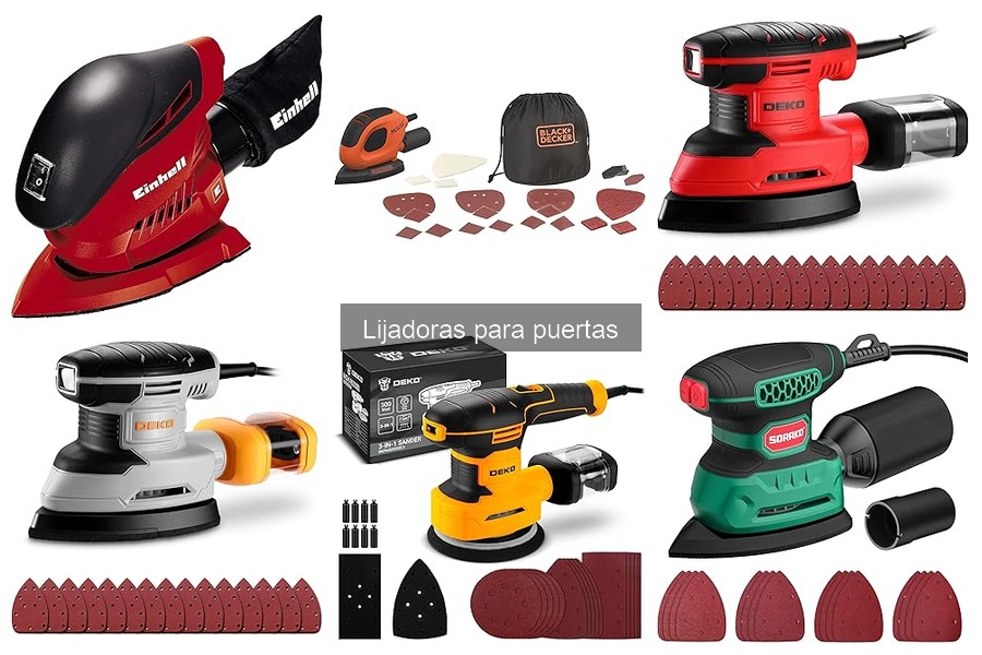 Comparativa de lijadoras para puertas interiores y exteriores