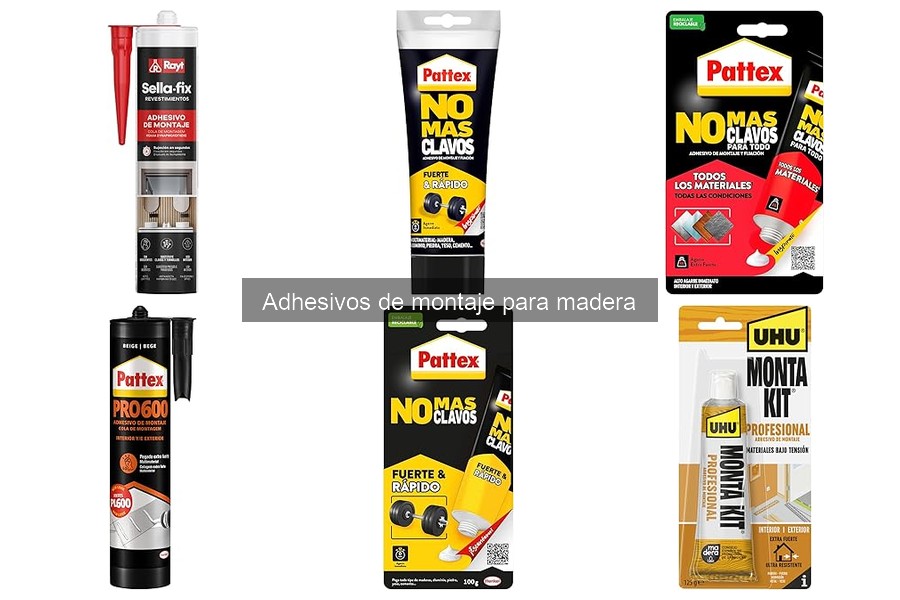 Mejores adhesivos de montaje para madera según uso específico