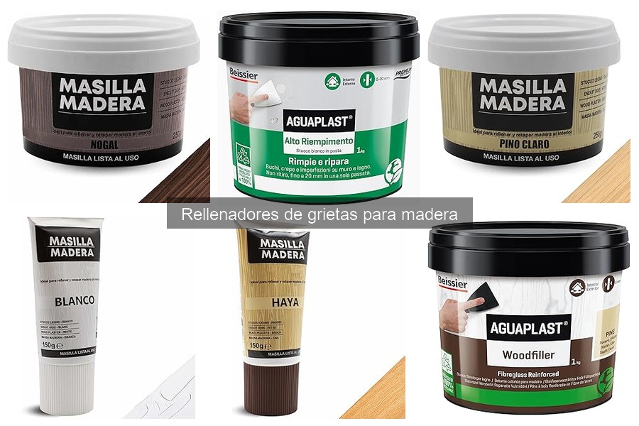 Mejores rellenadores de grietas para madera según su uso