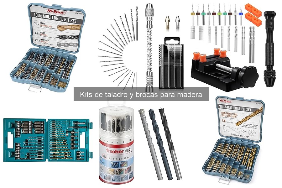¿Qué incluye un kit de taladro y brocas para madera?