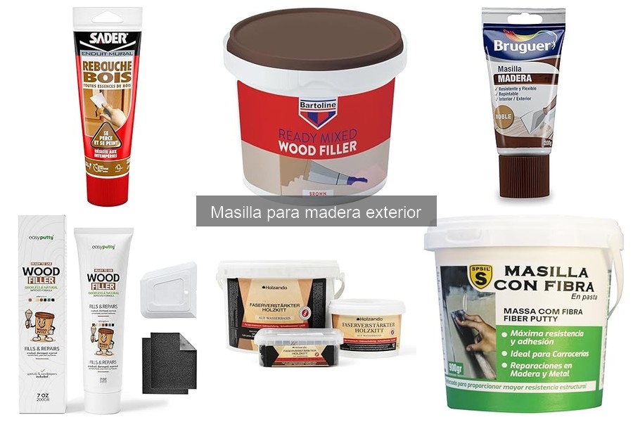 Resistencia al agua de la masilla para madera exterior