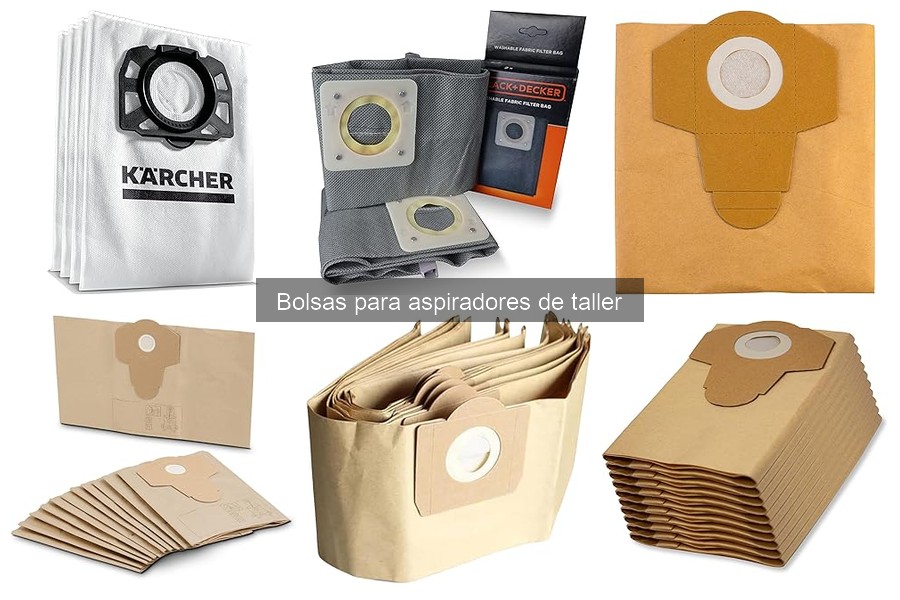 Tipos de bolsas para aspiradores de taller: guía completa