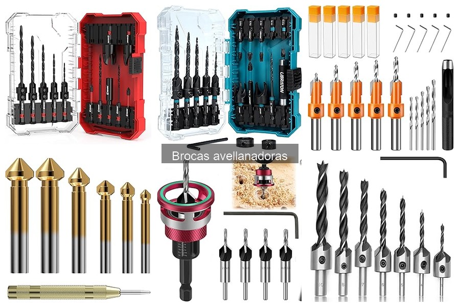 Tipos de brocas avellanadoras y sus usos en carpintería