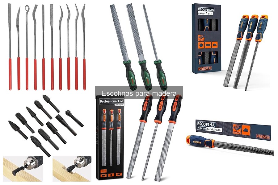 Tipos de escofinas para madera y sus usos específicos