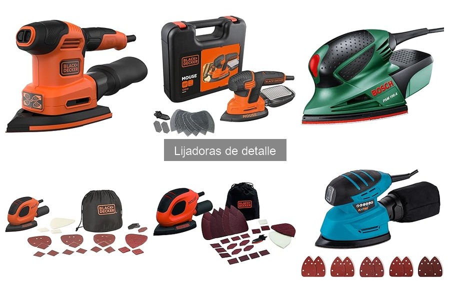 Tipos de lijadoras de detalle y sus diferencias