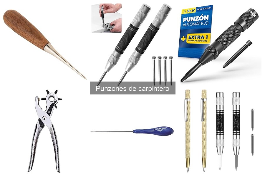 Tipos de punzones de carpintero y sus usos esenciales