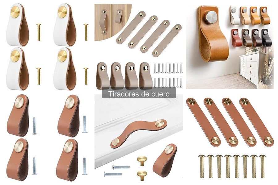 Tipos de tiradores de cuero para muebles