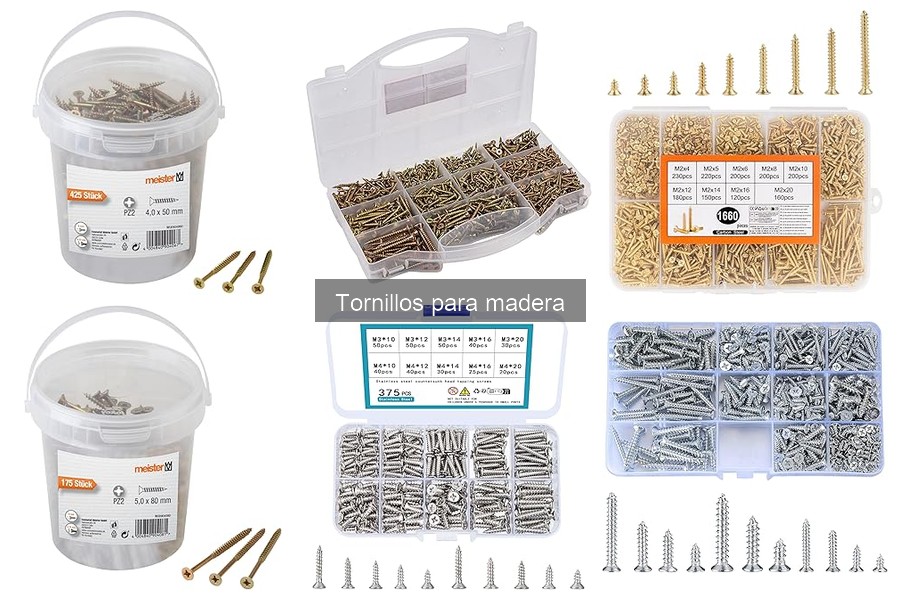 Tipos de tornillos para madera: guías y mejores opciones
