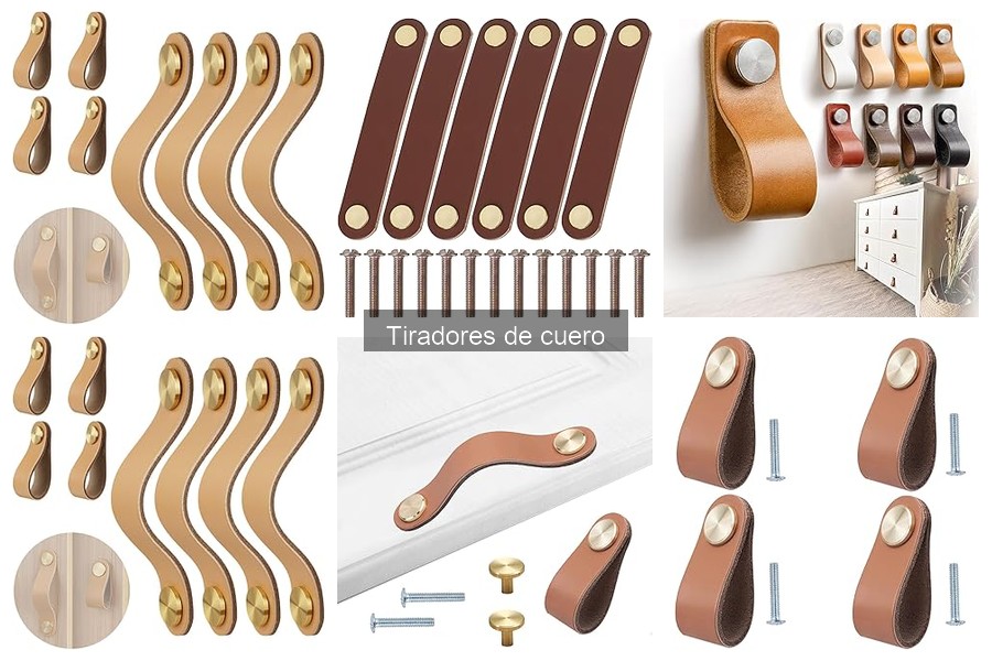 Tiradores de cuero ideales para diferentes muebles